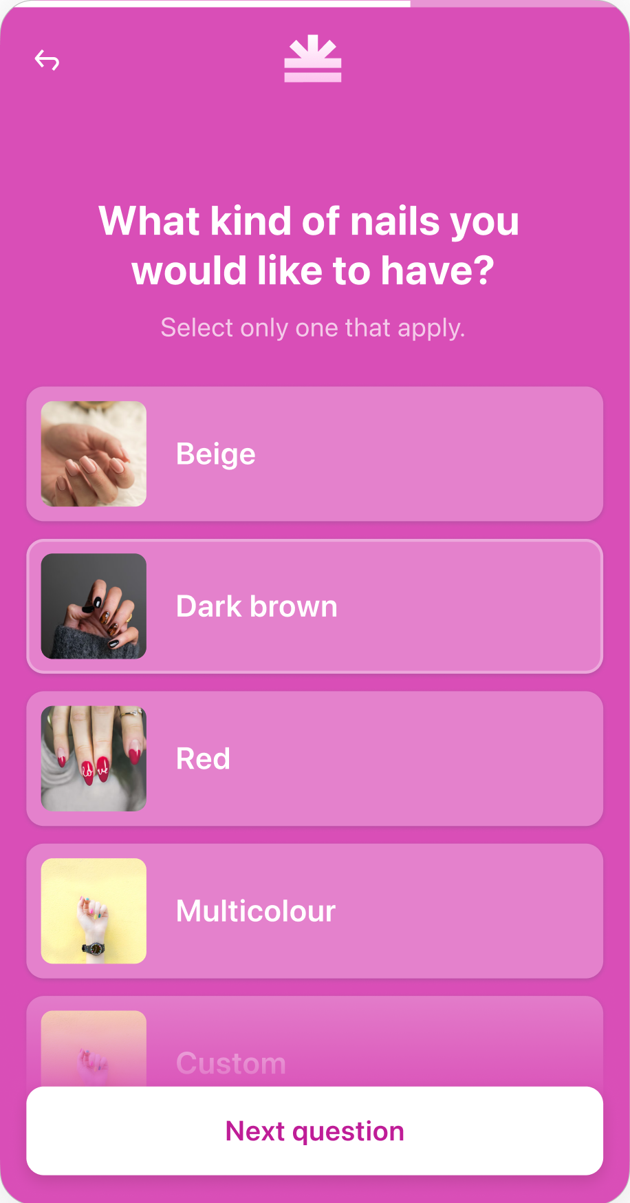 Screenshot of custom pink Tapform solar lead capture form.