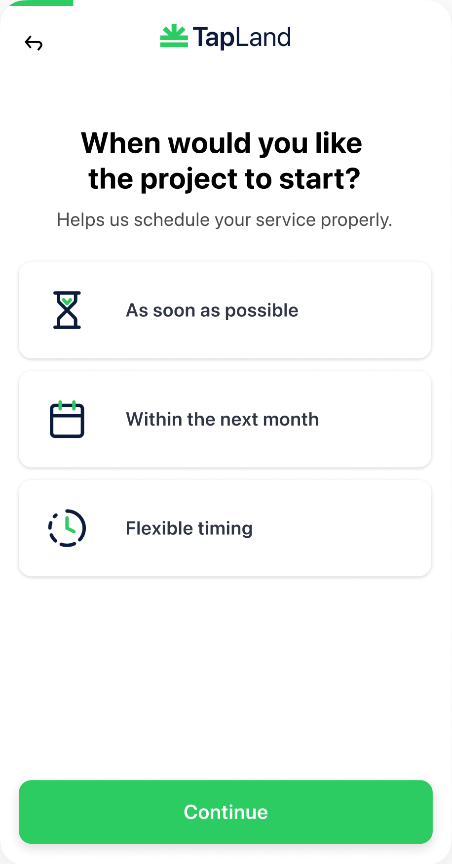 Screenshot of custom white Tapform solar lead capture form.